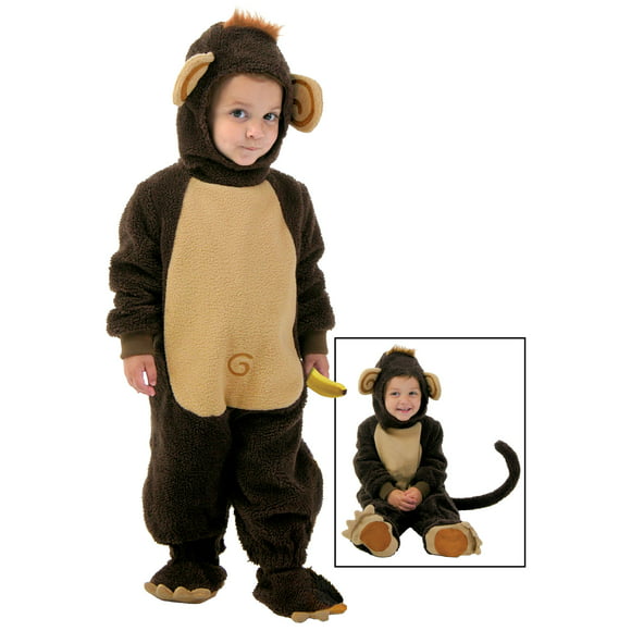 Baby Toddler Little Monkey Fancy Dress Costume Childs Chimp Suit fg